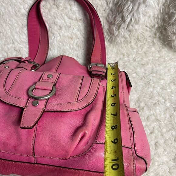 Fossil long live Vintage leather pink medium shoulder bag silver tone hardwares - Picture 7 of 15